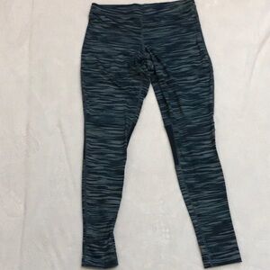 𝅺NIKE Women's Small Navy and Light Blue Yoga Leggings‎ Feminine Athleisure